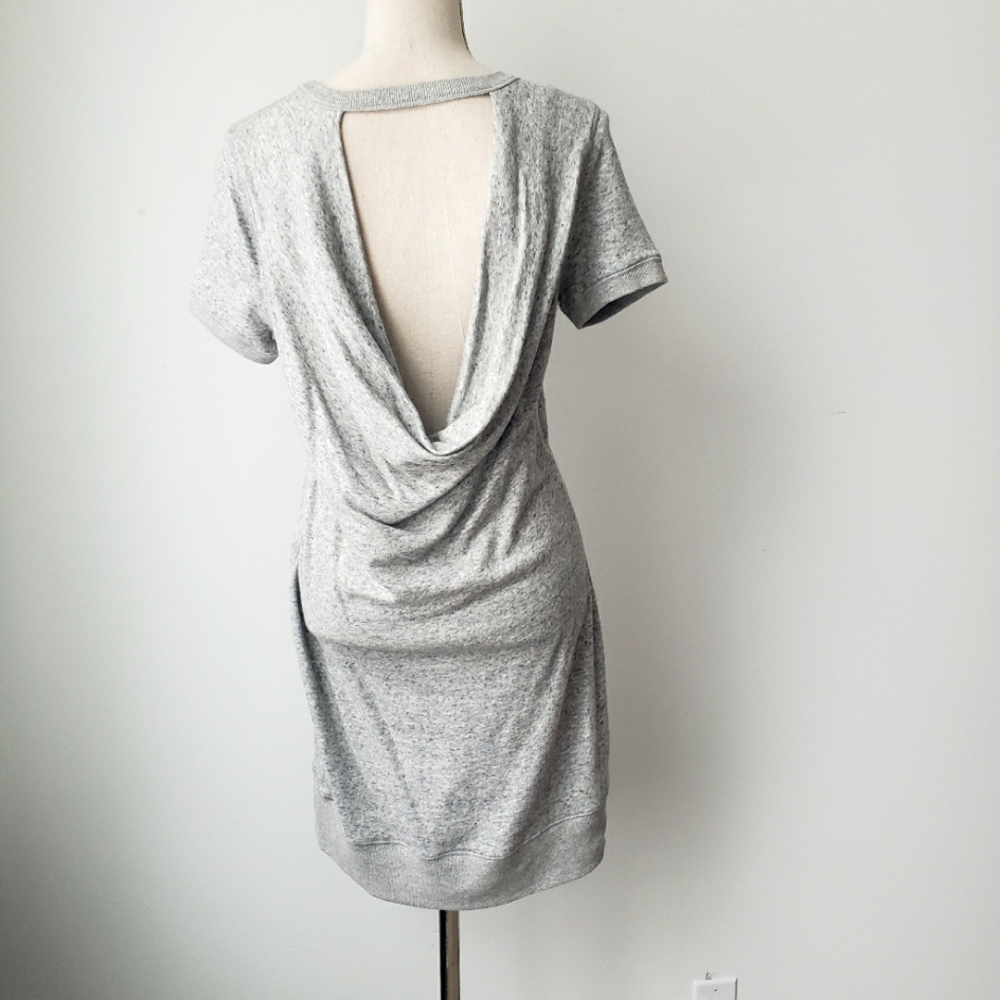 Bcbg Heather sweatshirt dress with draped back